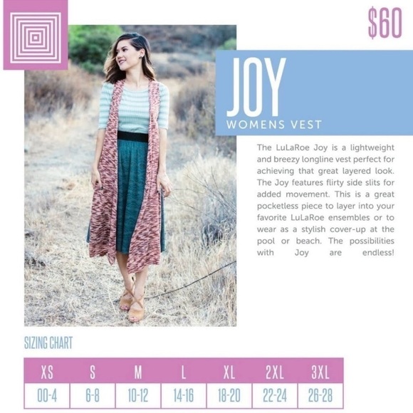 NWT Lularoe Size XL Joy Vest Long Line Sleeveless Duster Cardigan Marled Pink - Picture 2 of 9